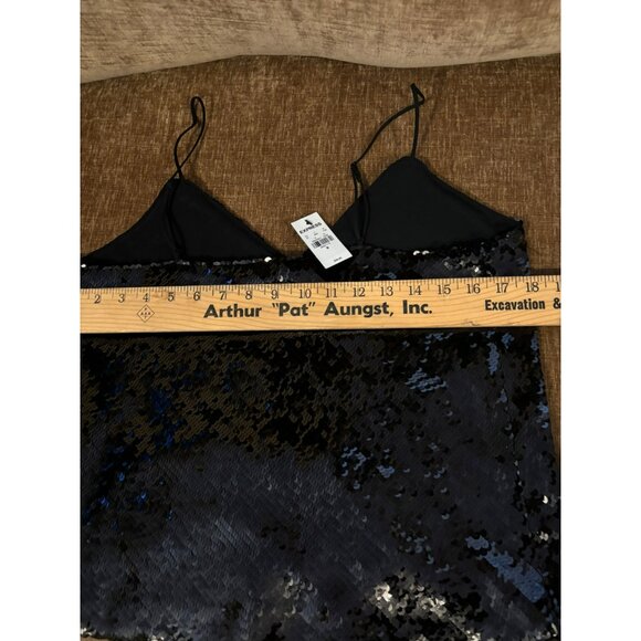 Express Black Sequin Camisole Top W/Adjustable Straps M NWT - Picture 8 of 9